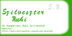 szilveszter muhi business card